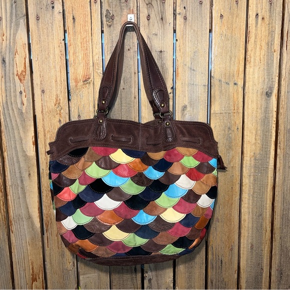 Lucky Brand Multi Color Leather Tote - Picture 1 of 9